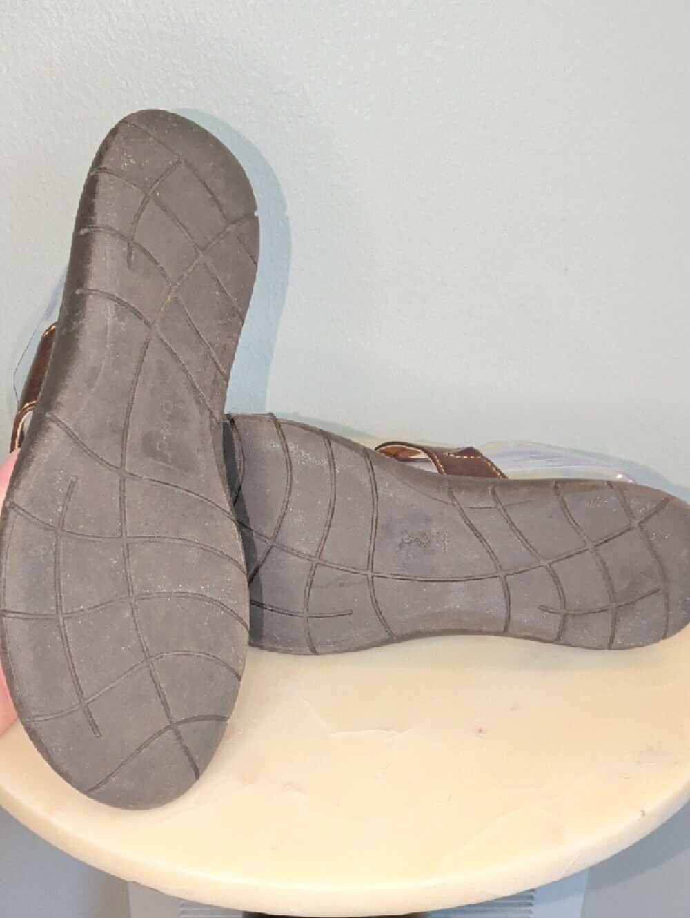 Boc Brown Faux Leather Slide Sandals - Picture 5 of 8